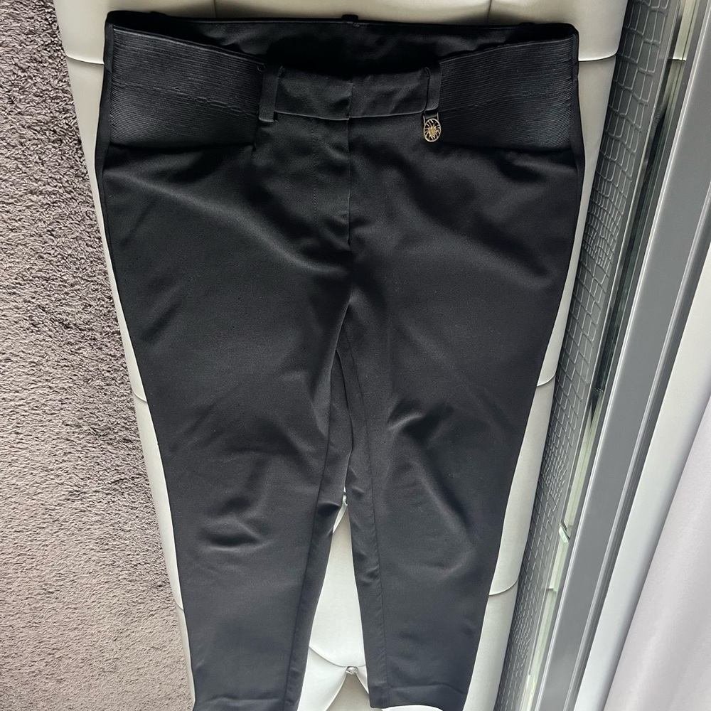 Anne Klein Black Trousers with Logo Accent